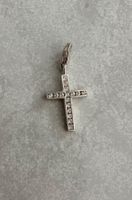 Silberanhänger Kreuz Strass