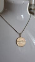 Silber Kette mit Anhänger graviert Militaria
