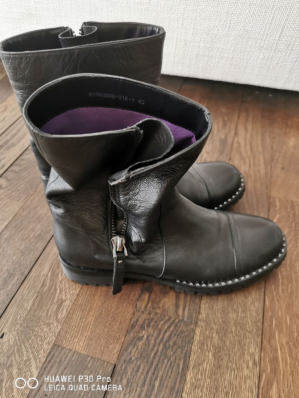 Damenschuhe: Sasha Fabiani Lederstiefel, schwarz, Gr 40, mit Glitzerstein – Gebraucht aus Erlenbach ZH von alisamilana 3
