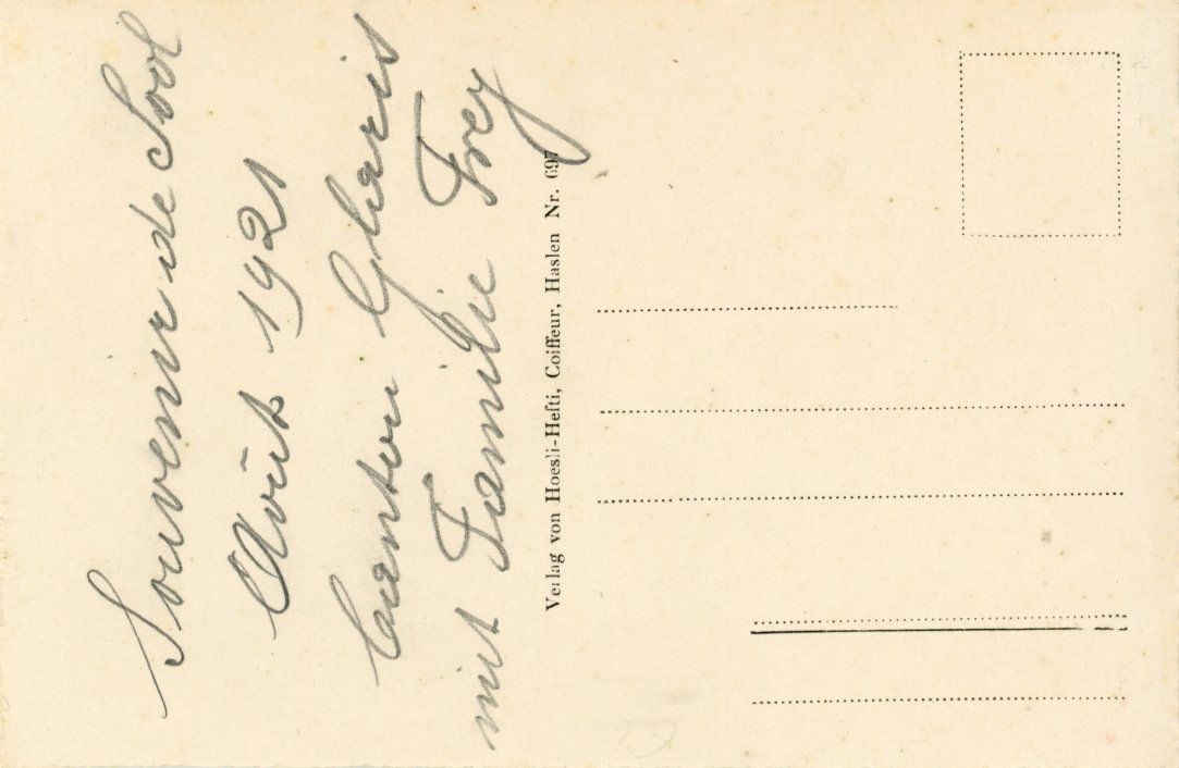 Cartes postales: Sool   GL           um  1 9 2 1 – D'occasion à Brig par Valcards54 1