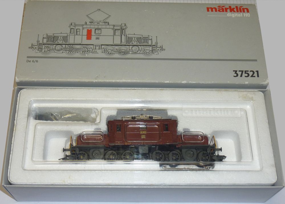 Märklin 37521 De 6/6 Seetal Krokodil Braun H0 AC/WS DEFEKT (Defekt) in ...