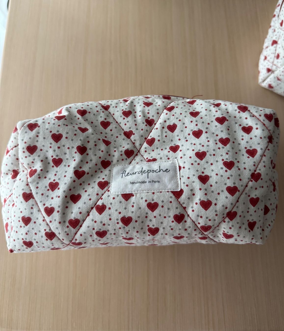 Custodie per cosmetici: Necessaire/Schminktasche rote Herzchen, Handarbeit – Nuovo (secondo la descrizione) da Landschlacht venduto da XXVII_XI 1