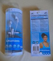 2 Grundig Stereo Ohrhörer Weiss Neu originalverpackt