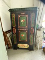 Antiker Bauernschrank, bemalt, 1796, Top Zustand, Rarität
