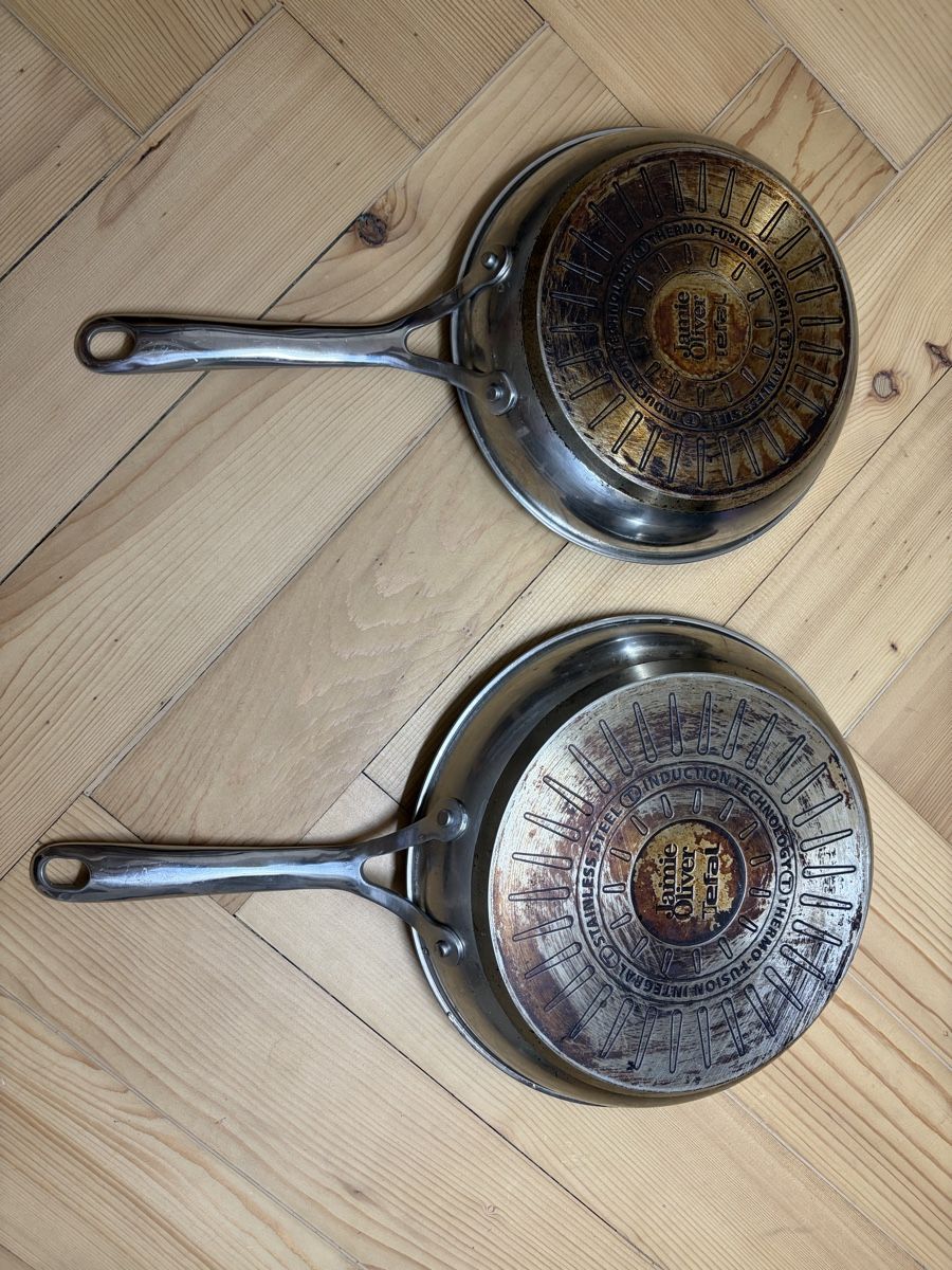Tefal Padelle: Tefal Jamie Oliver frying pans set used – Usato da Zürich venduto da jme_7fbb 1