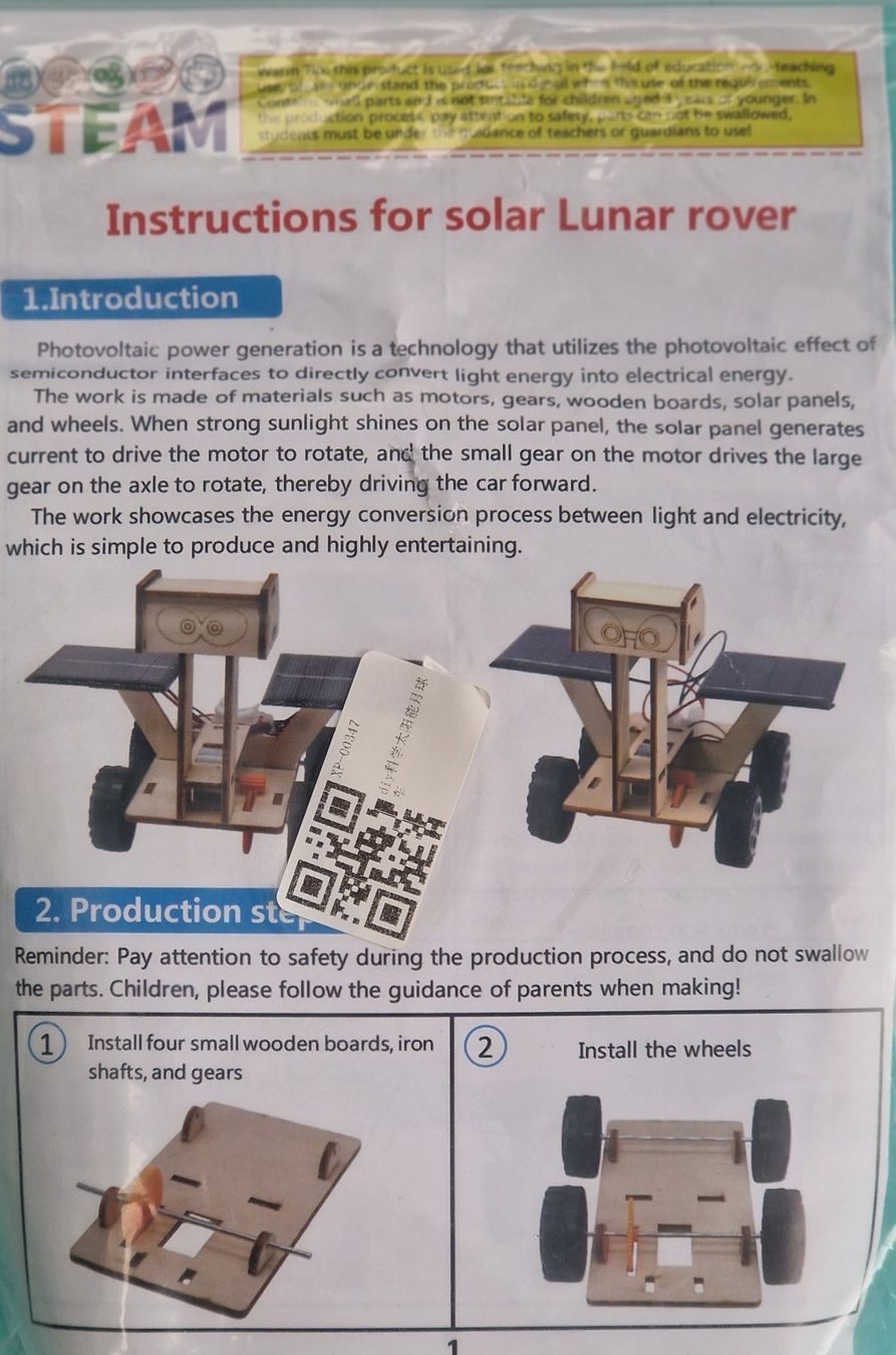 Kit di costruzioni: Solar Lunar Rover – Nuovo e nell'imballaggio originale da Bätterkinden venduto da Penny_Jardin