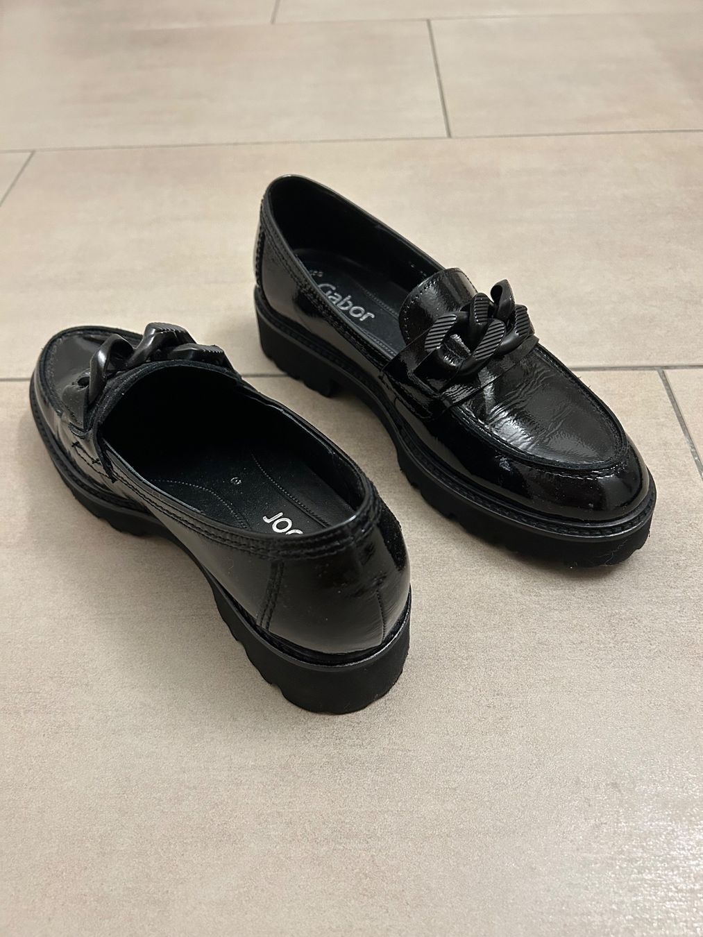Gabor Scarpe da donna: Gabor - Mocassins vernis noir, taille 3 – Usato da Solothurn venduto da MO_C23 1