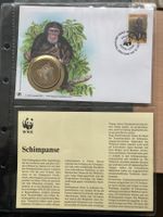 Sierra Leone 1983 WWF Schimpanse Münzbrief WWF Medallie