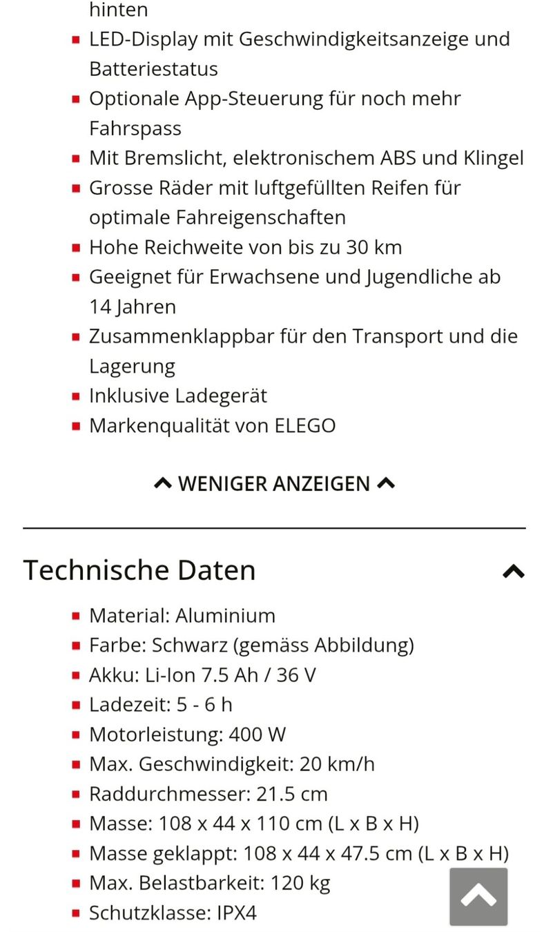 Scooters: E-Scooter/ Elektro-Scooter – Gebraucht aus Basel von aca_j2hj 2