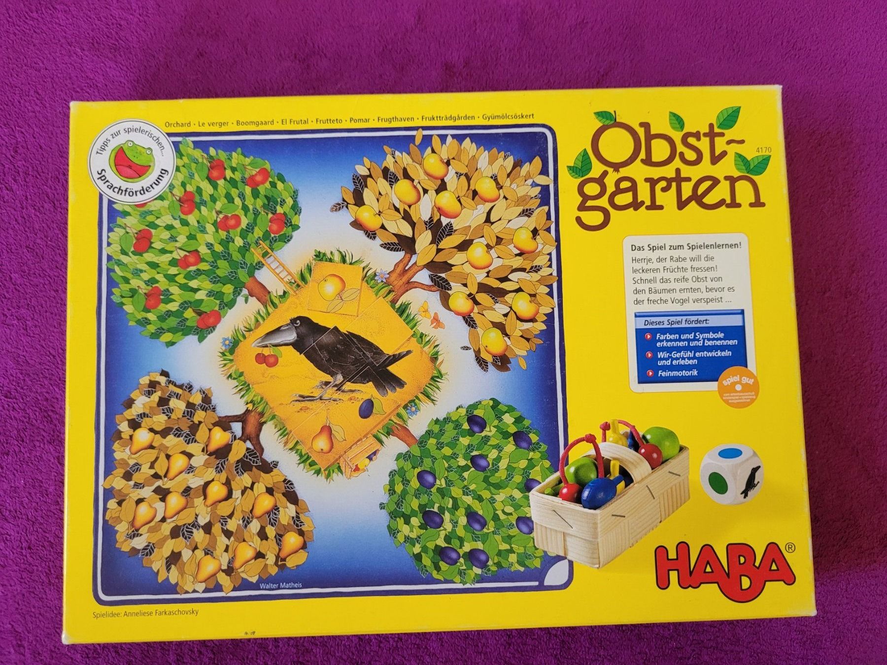 Haba Giochi: HABA Spiel - Obstgarten – Usato da Müllheim Dorf venduto da Seeeule01