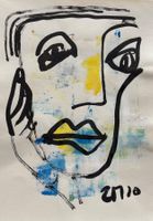 Sonja Zeltner-Müller - Gesicht, Mischtechnik, EXPRESSIV