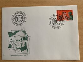 BIT Dienstmarke 1988 Ersttagsbrief Schweiz