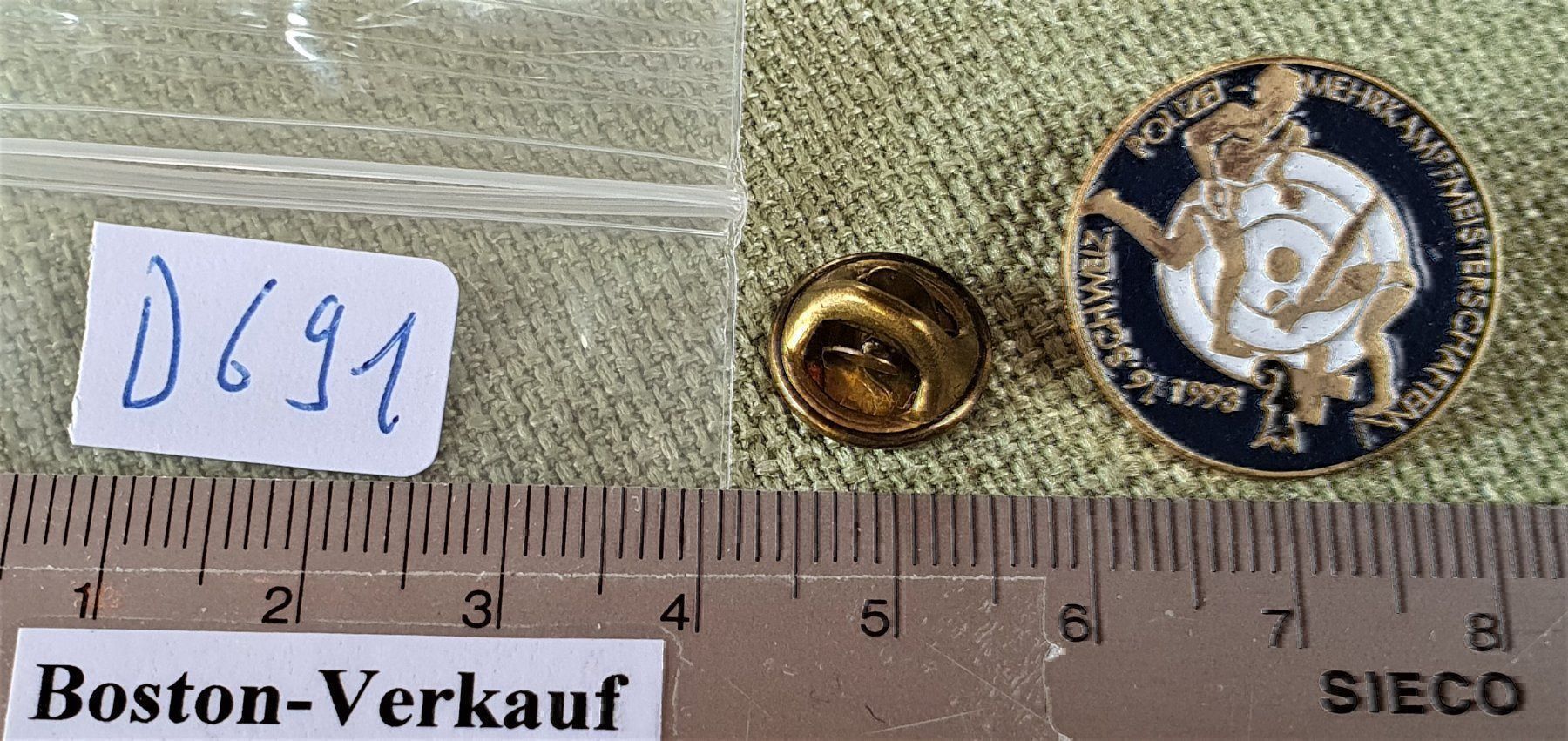 Plaketten & Abzeichen: D691 - Pin Polizei Mehrkampf SM Basel 93 – Gebraucht aus Reinach BL von Boston-Verkauf 2