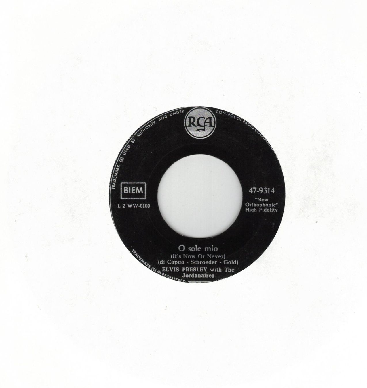 Dischi in vinile: Elvis Presley  --  O sole mio    Single7 – Usato da Rheinau venduto da thealbum