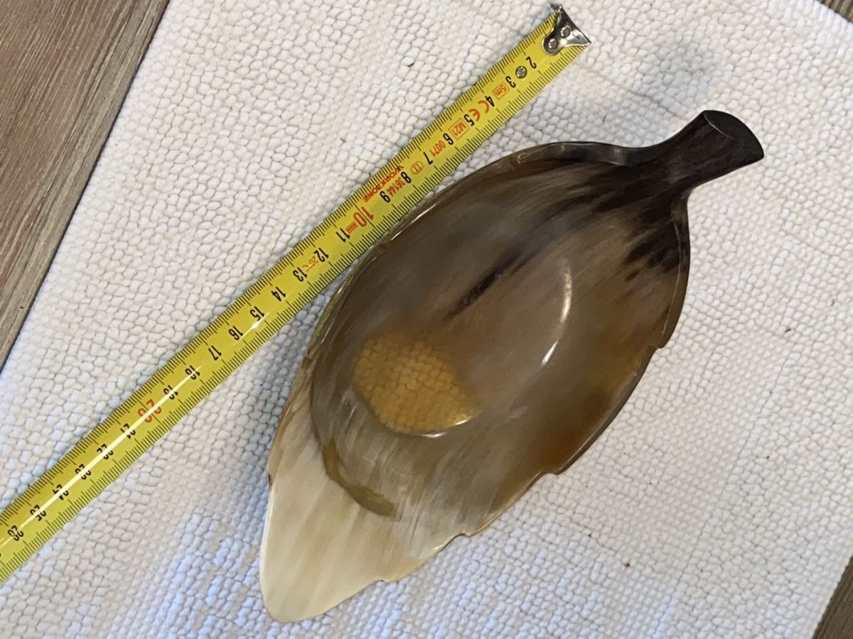 Tutte le decorazioni: Antike Blattschale aus Horn, Herbstdeko! – Usato da Düdingen venduto da Reconflo 2