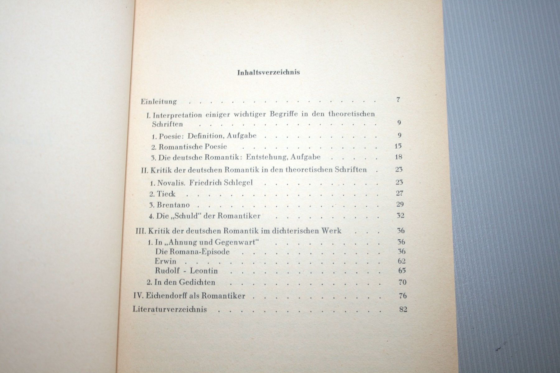 Bücher: O. Keller: Eichendorffs Kritik der Romantik, Abhandlung 1954 – Gebraucht aus Schaffhausen von Kartenprofi 1