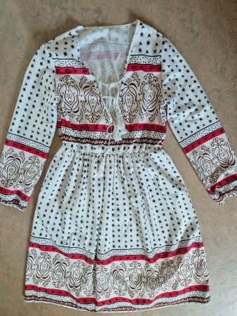 KLEID DRESS M 38 TUNIKA BLUSE ,  TOP ZU BOOTS SCHUHE JACKE