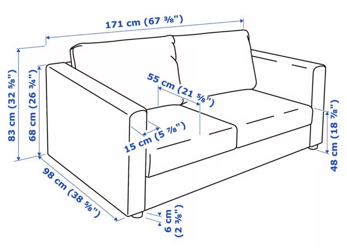 Ikea Divani: IKEA VIMLE 2-Seater Sofa, Grey – Usato da Lausanne venduto da jckim 4