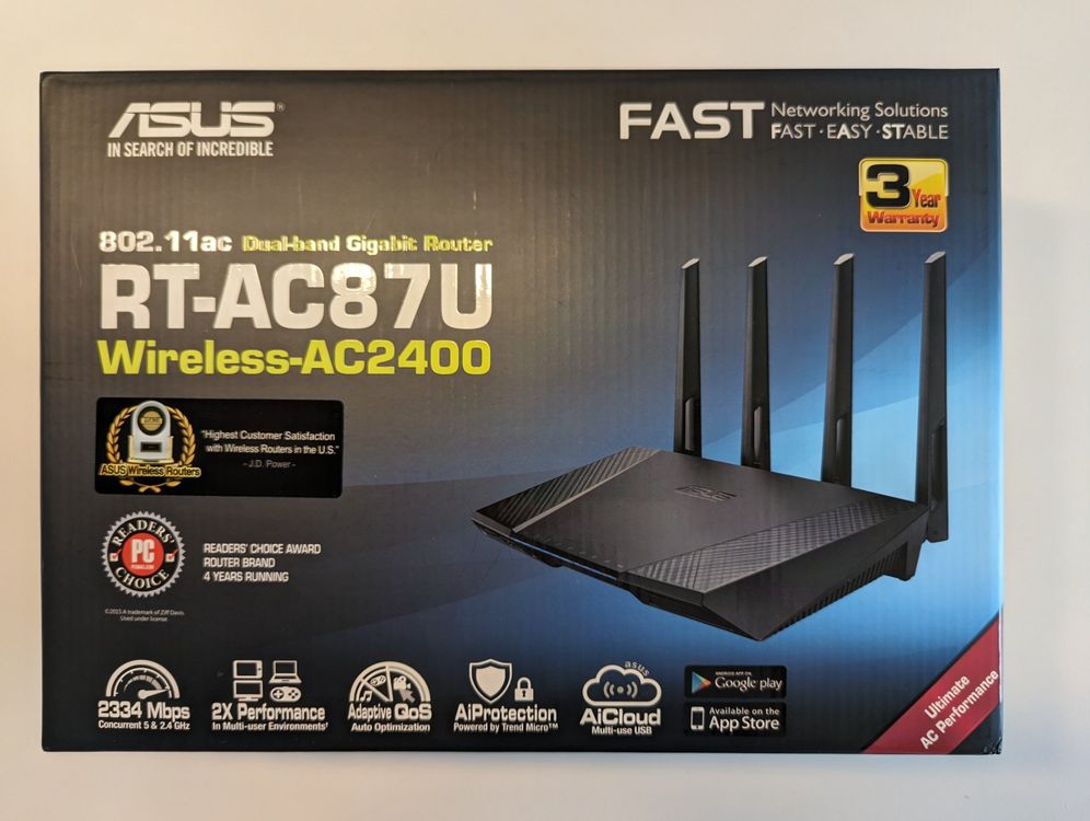 Asus RT-AC87U FAST Wireless AC2400 Dual-band Gigabit Gaming | Acheter ...