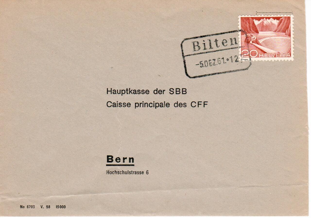 Tutti i francobolli: Brief, Bahnpost Bilten 1961 – Usato da Wolhusen venduto da Curver9