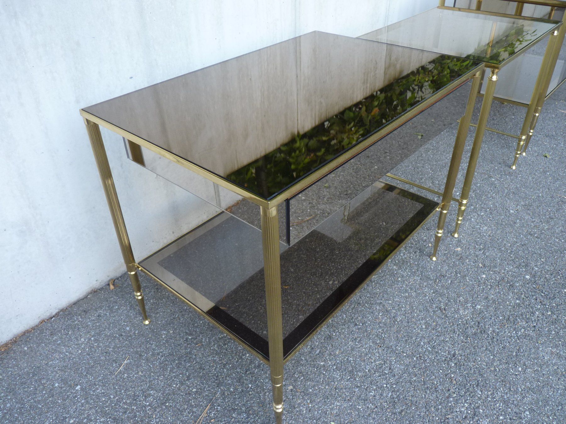 Comodini: Nachttischli mit Beistelltischli Messing/ Glas – Usato da Küsnacht ZH venduto da zoliboli01 2