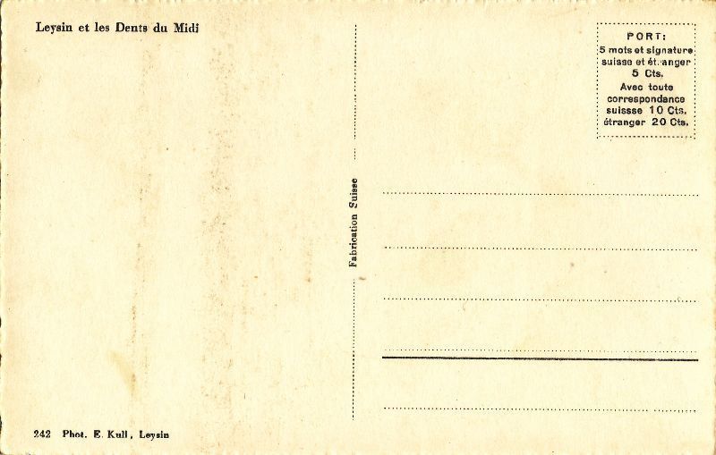 Cartoline postali: Leysin - et les dents du midi + c1940 – Usato da Emmenbrücke venduto da teestube 1