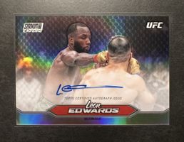 2025 Topps UFC Stadium Club Leon Edwards Chrome On Card Auto