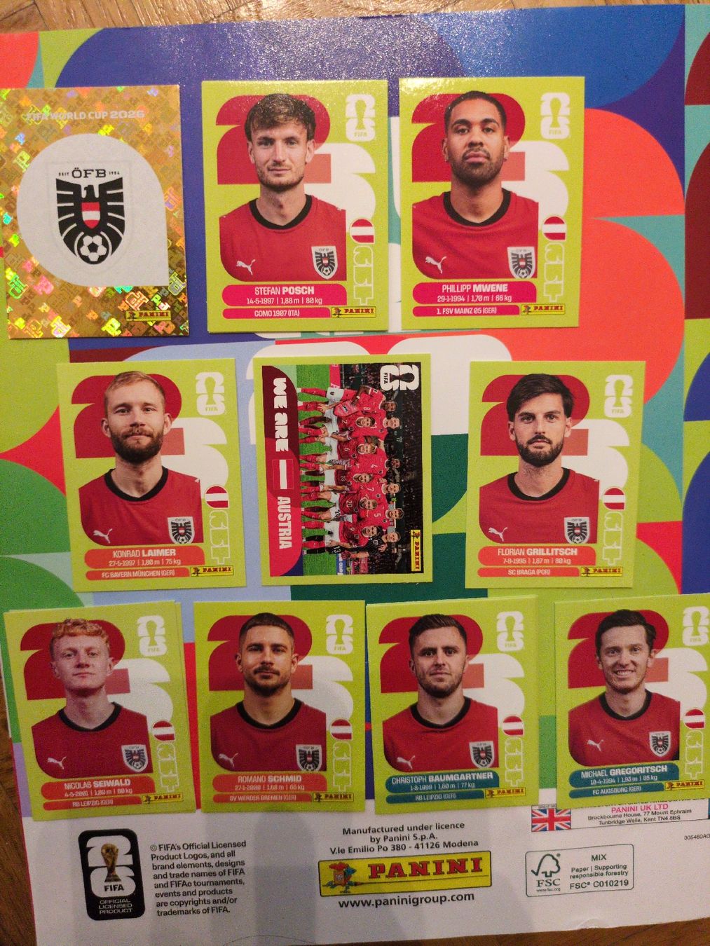 Panini Cartes à collectionner: Panini Österreich Set – Neuf (Voir description) à Rapperswil SG par sau_p7ft