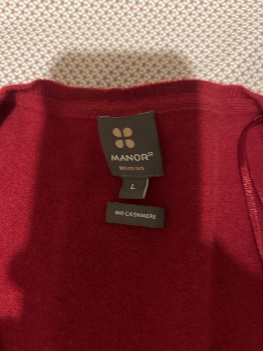 Manor Giacche: Manor Cashmere Strickjacke, Rot, Grösse L – Usato da Olten venduto da AtelierSecondhand23 1