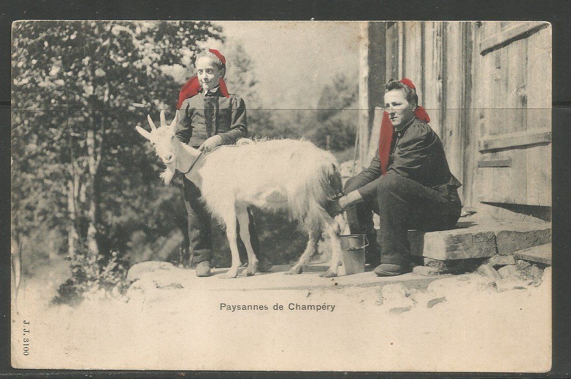 Cartoline postali: Carte P ( Paysannes de Champéry ) – Usato da La Russille venduto da Nono4