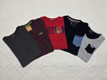 5x Herren T-Shirts Gr. S, Markenpaket, 100% Baumwolle!