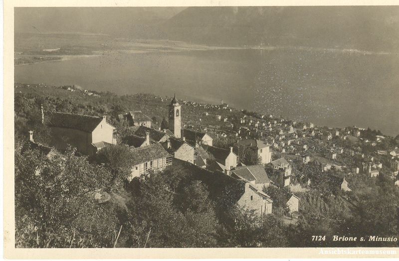 Ansichtskarten: Brione - s. Minusio + 1944 – Gebraucht aus Emmenbrücke von teestube
