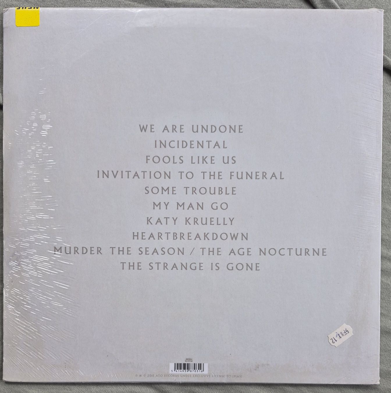 Dischi in vinile: Two Gallants - We are undone - New & sealed – Nuovo e nell'imballaggio originale da Onex venduto da X-Ray69 1