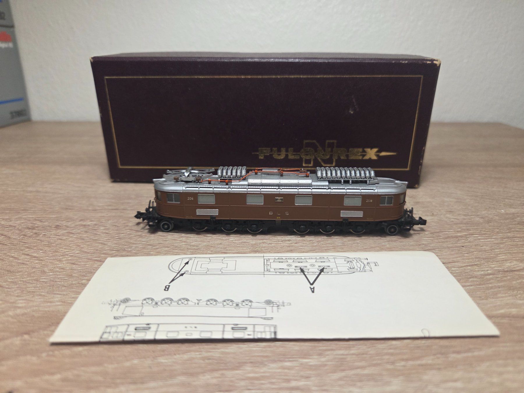 Fulgurex Modellini di ferrovie: Fulgurex N E-Lok Ae 6/8 206 BLS – Usato da St-Aubin-Sauges venduto da Lo_Go 6