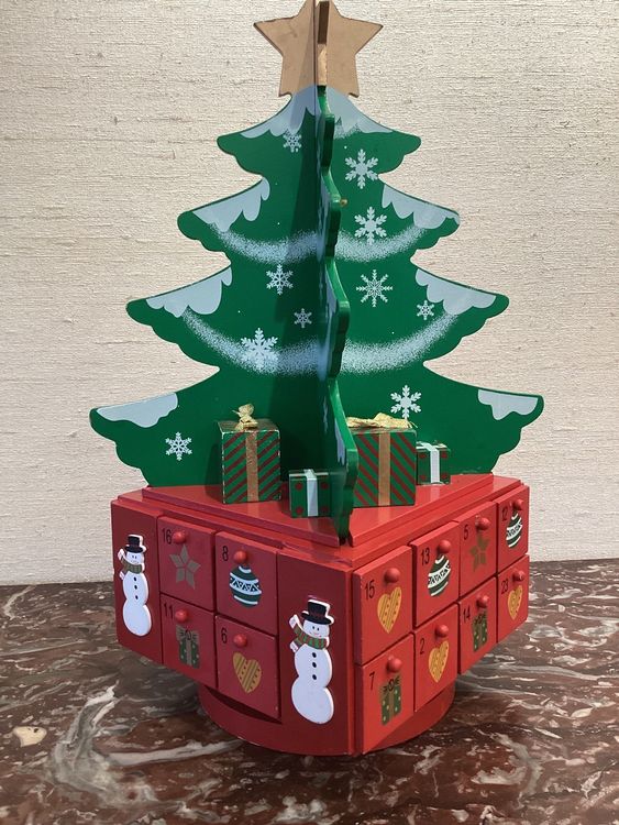 Adventskalender Holz Tannenbaum zum befüllen Kaufen auf Ricardo