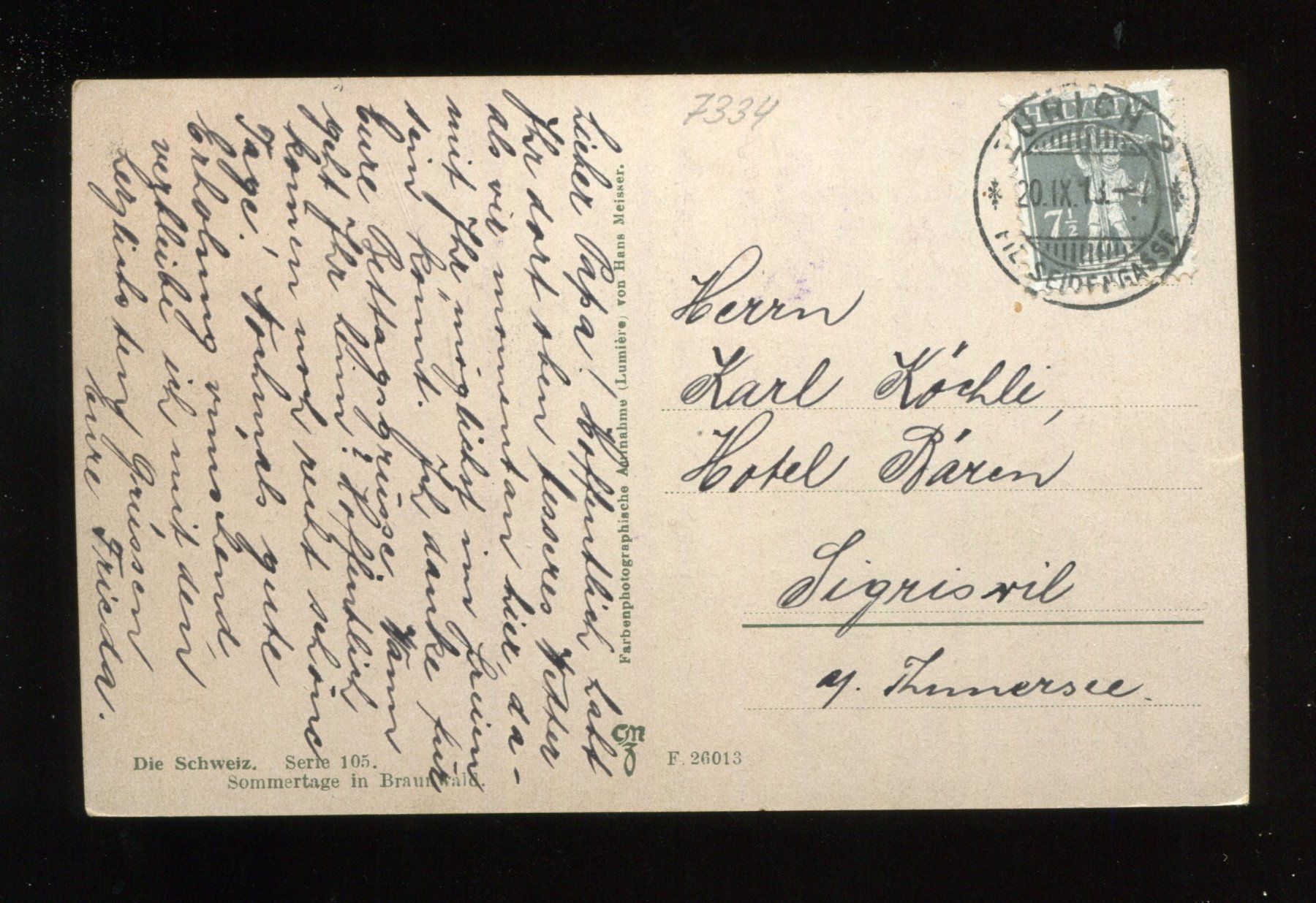 Cartoline postali: Braunwald – Usato da Aarau venduto da Elmaar41 1