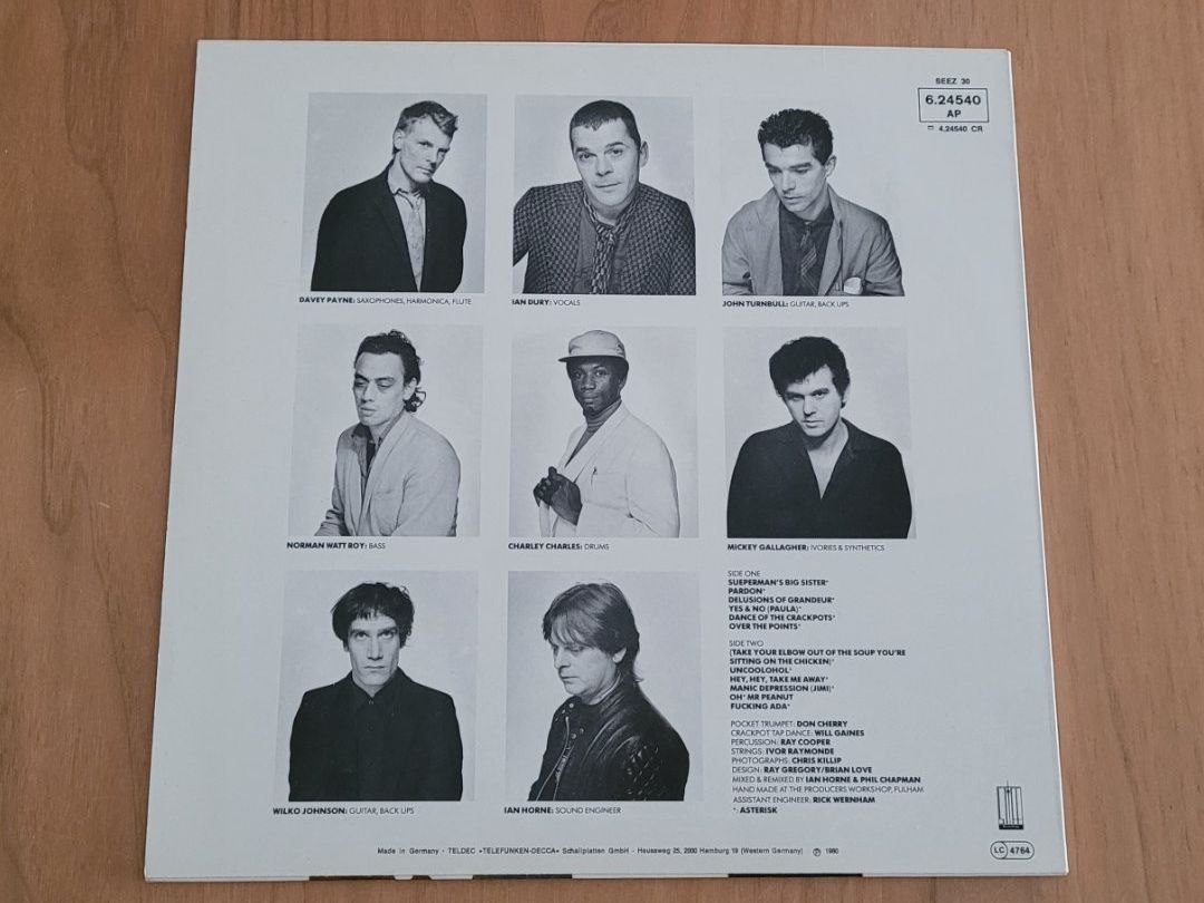 Schallplatten: LP  Ian Dury And The Blockheads – Gebraucht aus Martigny von MZ-67 1
