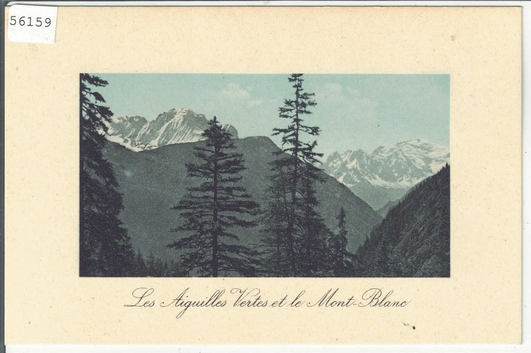 Cartoline postali: Les Aiguilles Vertes et le Mont-Blanc - Litho – Usato da Ettingen venduto da Kartenplanet
