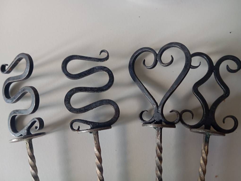 Forchette: 4 Metall Spiessli, Handarbeit – Usato da Basel venduto da Petergunn 2