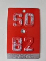 Velonummer SO 82 plaque Velo