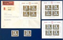 1960 Patria Block auf Express Brief + Block +einzel ** gest.