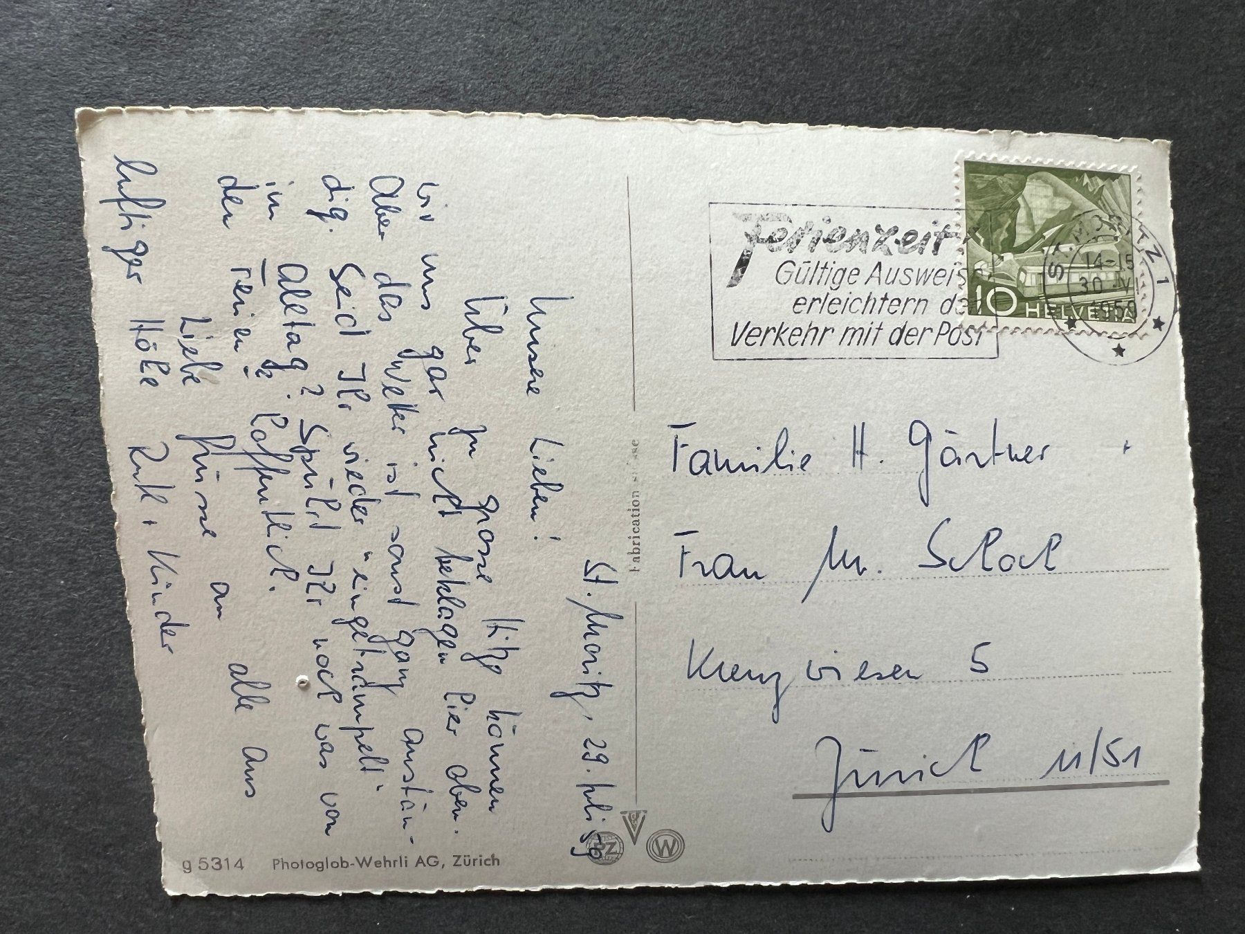 Cartoline postali: Ansichtskarte St. Moritz 1959 (M206) – Usato da Hinwil venduto da Sidi4 1