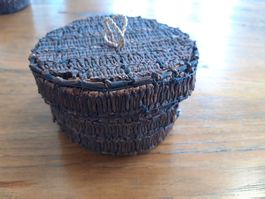 Boho Ethno Orient Korb mit Deckel Schatulle