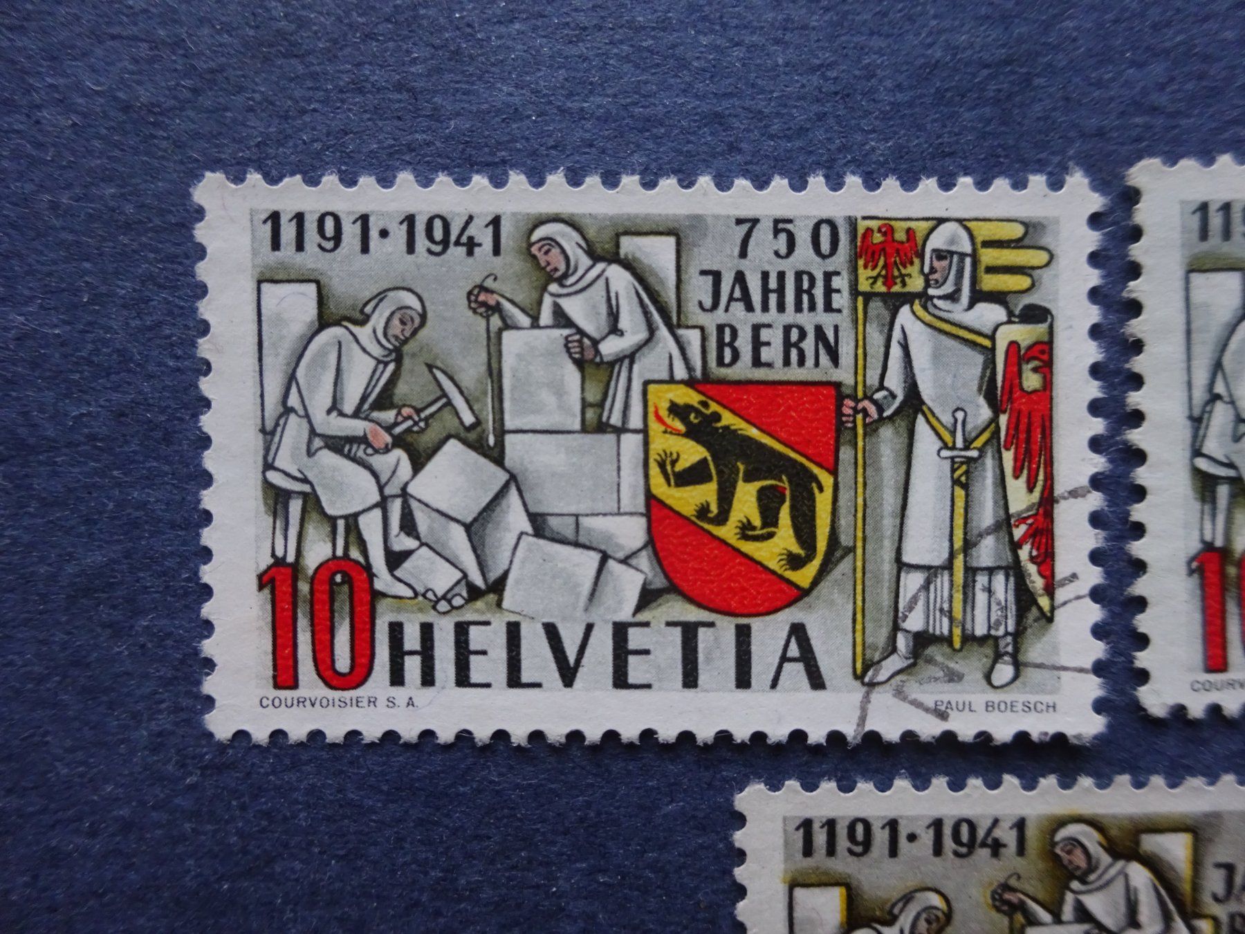 Tutti i francobolli: 1941 253, 253b & 253c gestempelt - LUXUS – Usato da Appenzell-Steinegg venduto da adi1975 3