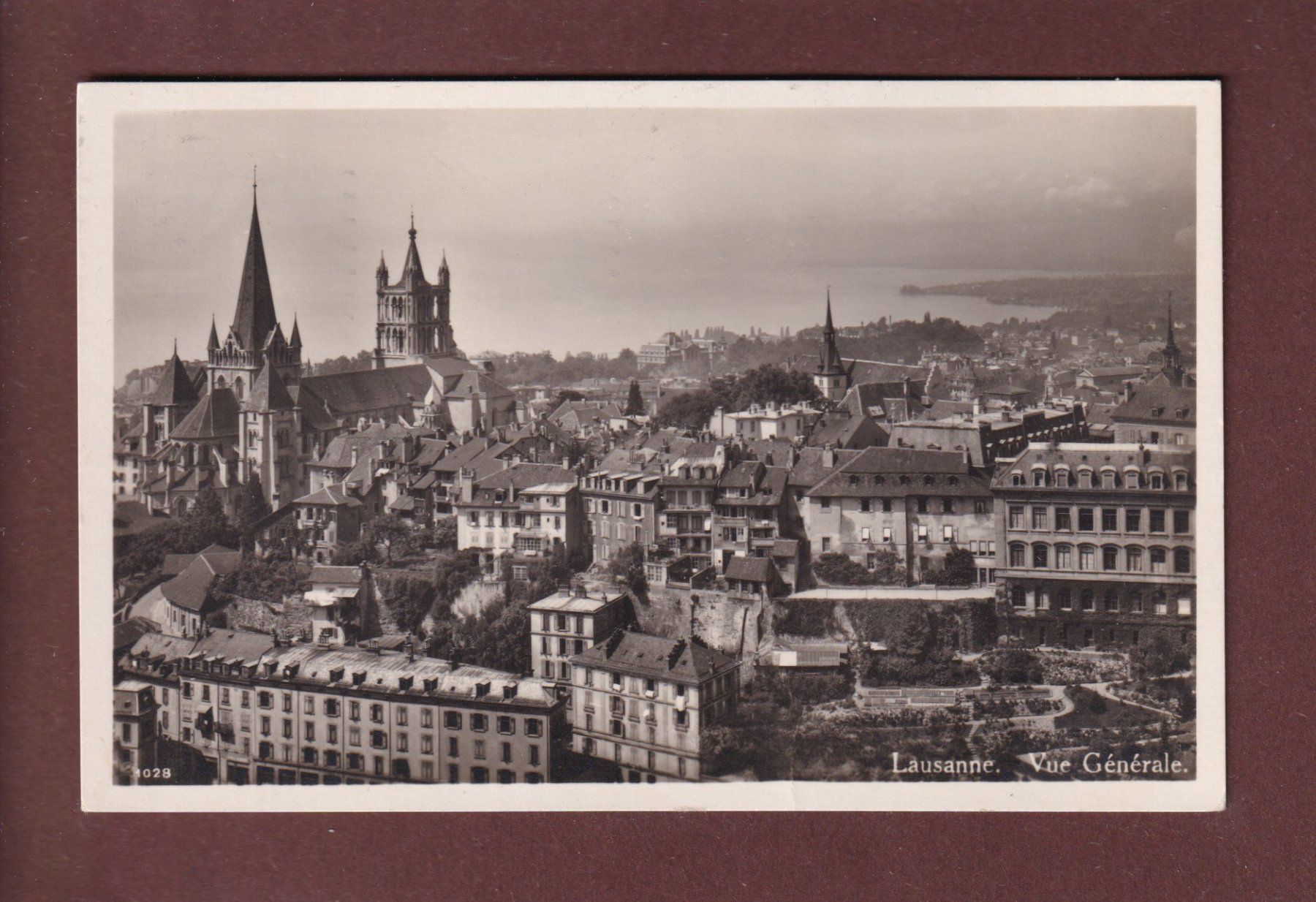 Cartoline postali: LAUSANNE - Vue partielle - 1929 – Usato da Pully venduto da nicecards