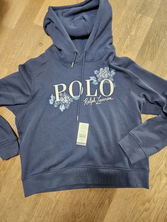 Hoodie Polo Ralph Lauren L Navy Logoschriftzug und Blumen
