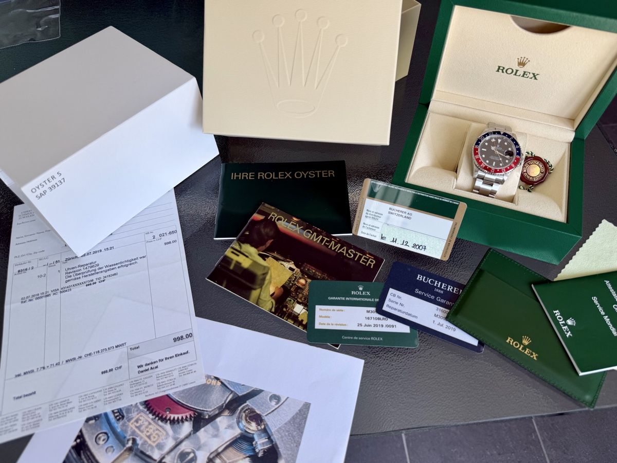 Rolex Uhren: Rolex GMT-Master 16710 / Kaliber 3186 ! – Gebraucht aus Nürensdorf von Swalbard