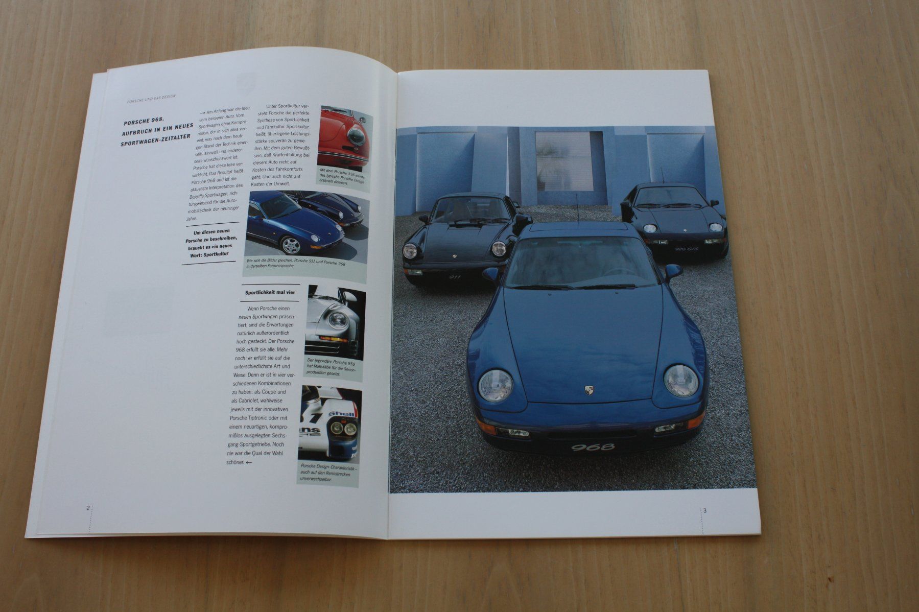 Porsche Documenti: Porsche 968 Prospekt mit Datenblatt 1992 – Usato da Wikon venduto da erwin400 1