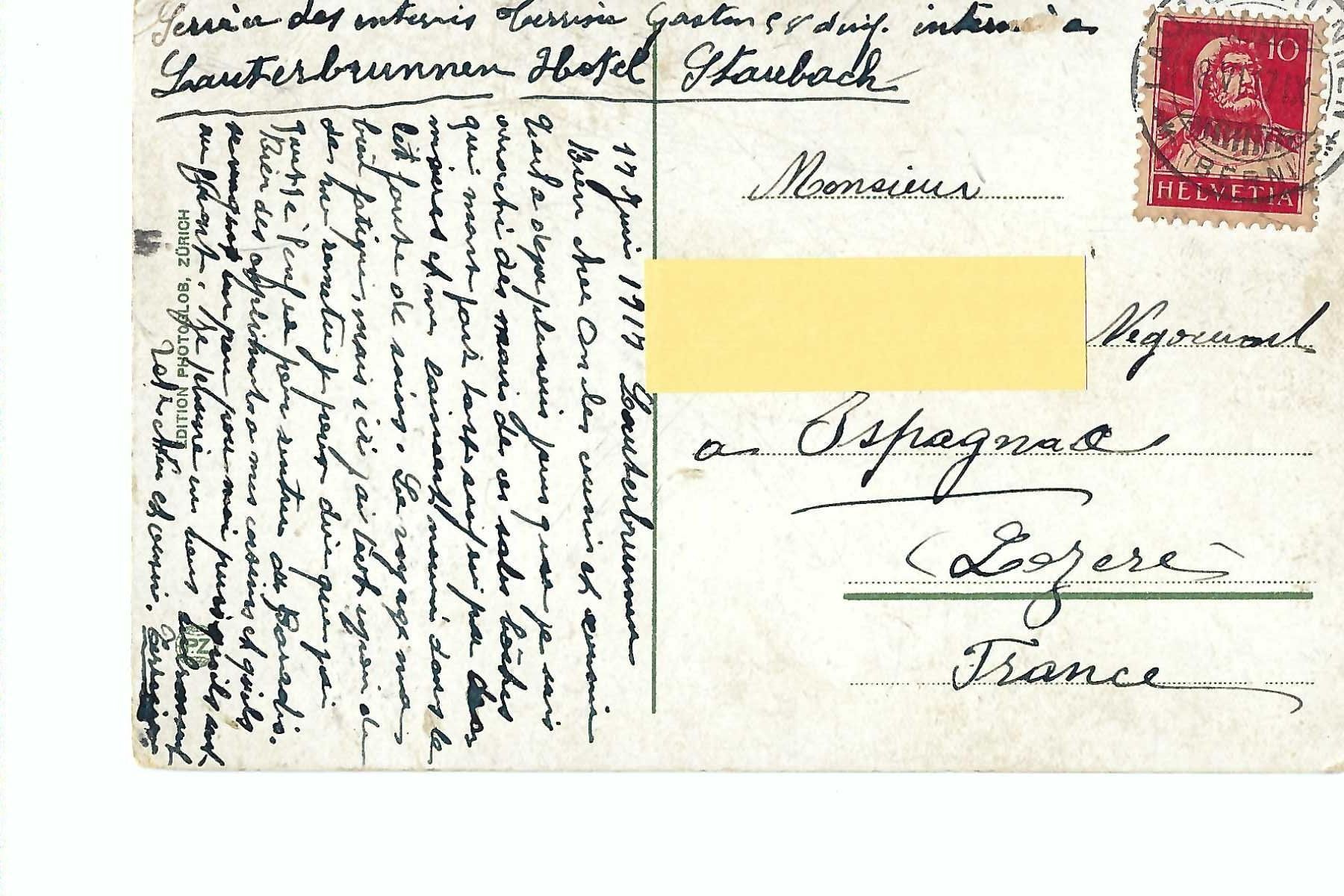 Cartoline postali: Berner-Haus, Châlet Bemois, 1917 – Usato da Thun venduto da 44wart 1