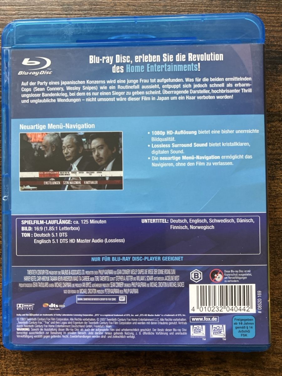 Alle DVDs: Wiege der Sonne BluRay – Gebraucht aus Glarus von Jhuber78 1